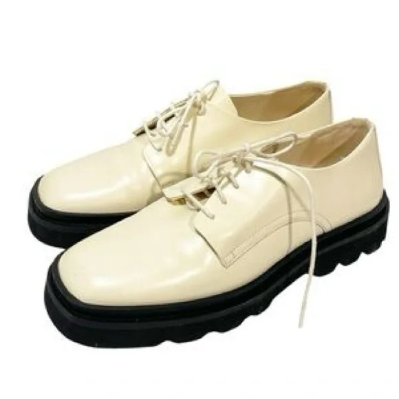 Anthropologie ๐ Maeve The Rhys Lace-Up Square Toe Loafers Size US 9, EU 39 NWOB - Picture 4 of 8